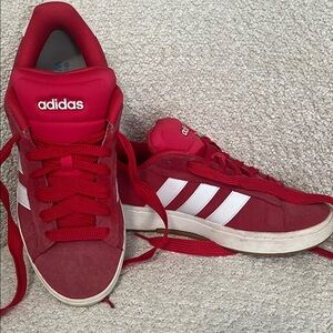 Adidas Men's Bold Red and White Sneaker Grand Court Alpha 
Size 11